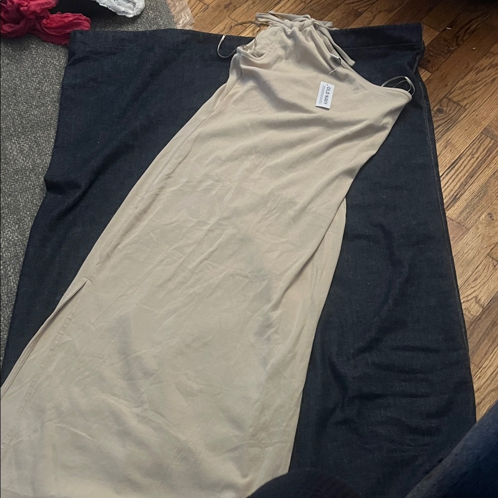 Old Navy One Shoulder Dress in Beige